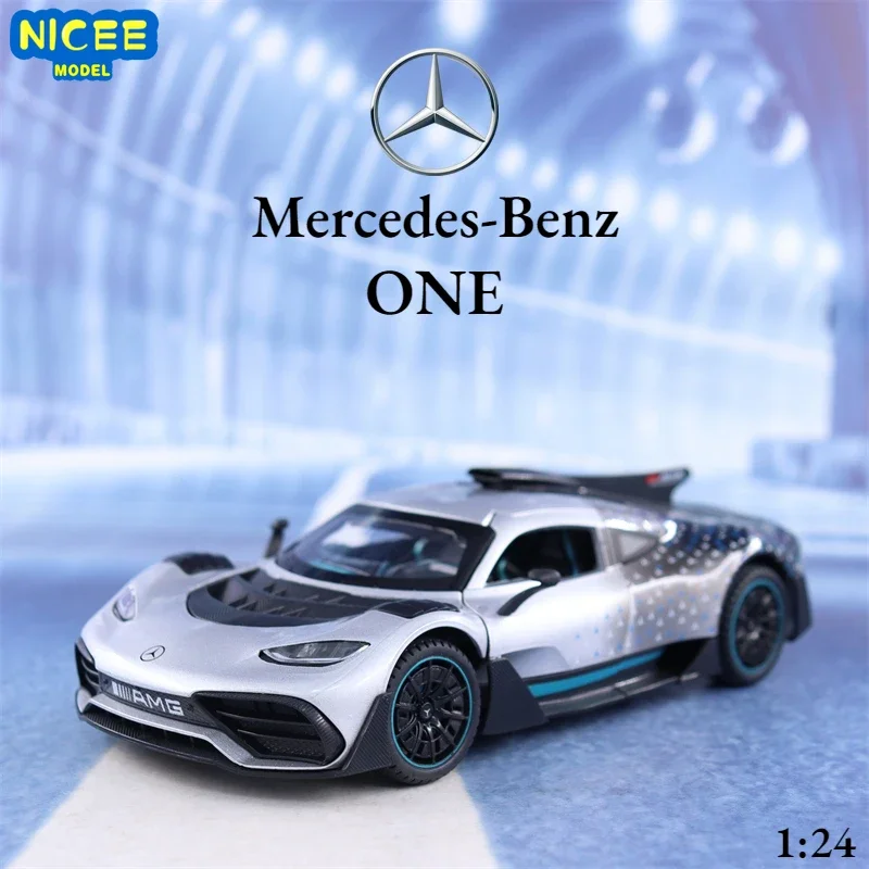 1:24 Mercedes Benz ONE Sports car Simulation Diecast Metal Alloy Model car Sound Light Pull Back Collection Kids Toy Gifts A548 1 32 mercedes benz emergency ambulance 120 diecast metal alloy model car sound light pull back collection kids toy gifts f527