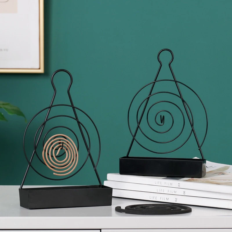 

Iron Mosquito Coil Holder Incense Holders Coil Incense Burner Frame Modern Repellent Incense Rack For Household Bedroom Patio
