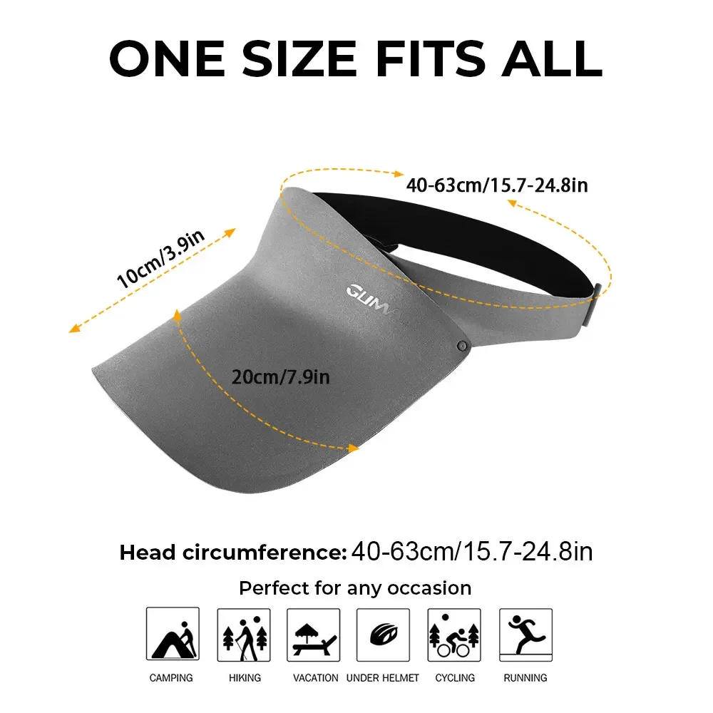Cappello Sole Uomo Donna Con Tesa Lunga 10,5 Cm E Parte Superiore Aperta - Visiera Sportiva Leggera Asciugatura Rapida Protezione UV Per Corsa, Golf, Trekking E Spiaggia