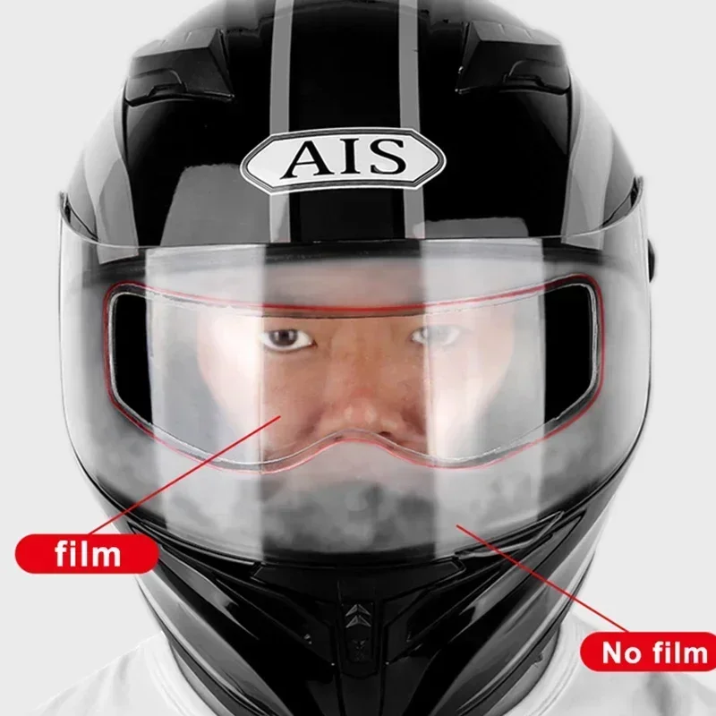 Crystal-Clear Motorcycle Helmet Anti-Fog Film Nano Rain-Repellent Night Day Riding Visor Shield Zero Distortion