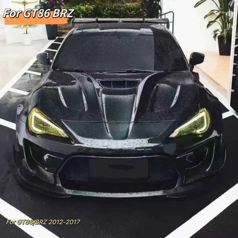 GT86 BRZ 2013-2017용 카본 후드, 리얼 카본 파이버 자동차 후드 보닛 커버