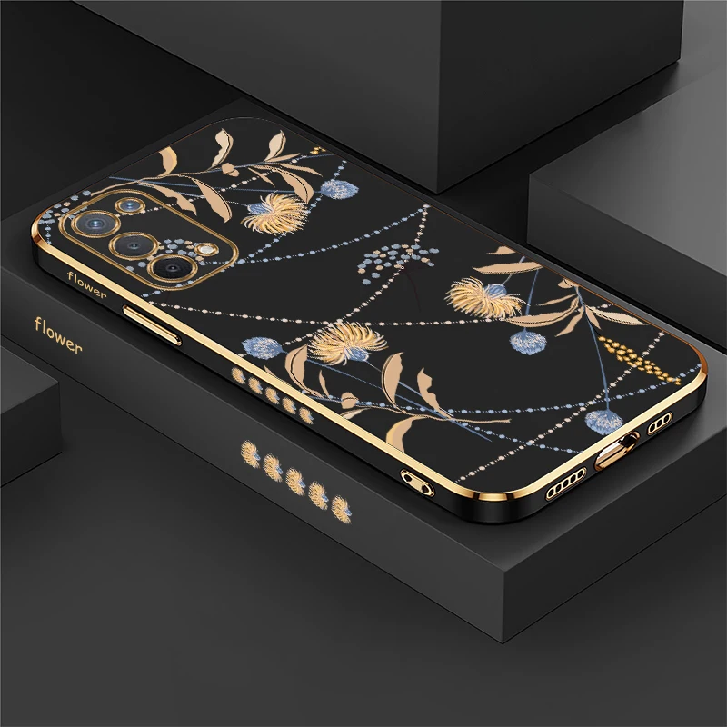 Elegant Botanical Shockproof Silicone Phone Case - Flower Design