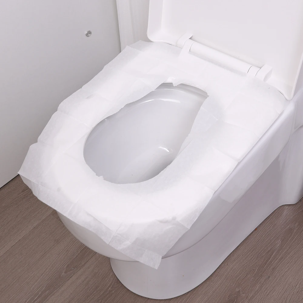 50/8Pcs Disposable Toilet Seat Cover Paper Mat Portable Safety Health Toilet Seat Pad for Travel/Camping Bathroom Accessiories