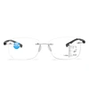 Unisex Square Progressive Multifocal Glasses Men Women Trendy Rimless Reading Glasses Vintage Blue Light Blcoking Eyeglasses 5