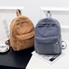 New Trend Backpack Fashion Women Corduroy Backpack College Women Solid Color School Backpack Travel Shoulder Bags For Teenagers 2