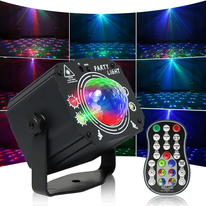 

RGB Laser Light Holiday Stage Device 90-240V 4 in 1 DMX Professional Disco DJ Wedding Party Bar Club Stage Light