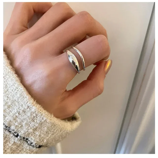 Set 8 Anelli Donna Acciaio Inossidabile | Boho Regolabili | Anelli Nocche Impilabili | Senza Pietre - Foto 3