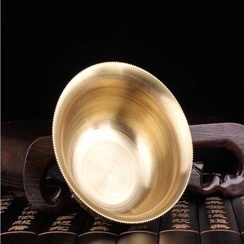 Buddhist supplies exquisite carved copper patina beautifully carved eight auspicious water holy cups Buddha 7pcs/set free ship 3