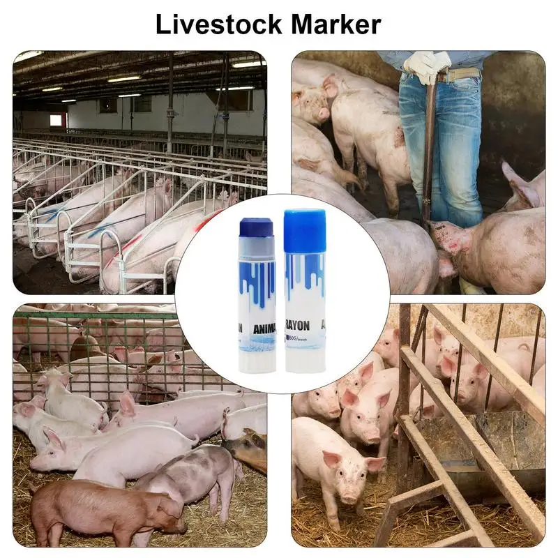 Livestock Marker Crayon Animal Marker Crayon Livestock Painting High Purity Paraffin-Based Safe For Duck Cattle Pig Sheep