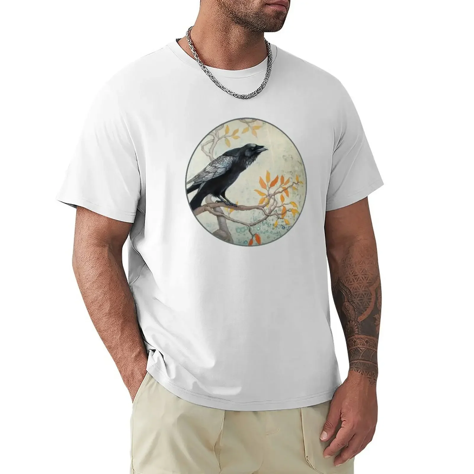 Autunno Raven - Raven Bird Poe The Raven Corvid Lover T-Shirt Sublime T-Shirt Da Uomo Ad Asciugatura Rapida