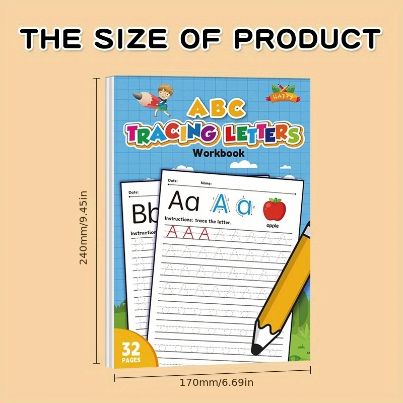 ספר תרגול כתיבה ידנית ABC ומספרים באנגלית לילדים פיתוח מיומנויות מתמטיקה ואותיות ספר צעצועים לקליגרפיה