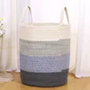 New Home Products Cotton Rope Woven Dirty Cloth Basket Living Room Bedroom Handmade Fabric Storage Basket Toy Storage Bag 4