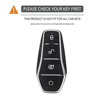 Silicone Car Remote Key Cover Holder Chain Key Case for BYD Atto 3 Han EV Dolphin Song PRO Max Tang DM Yuan Dolphin E2 Qin PLUS 6