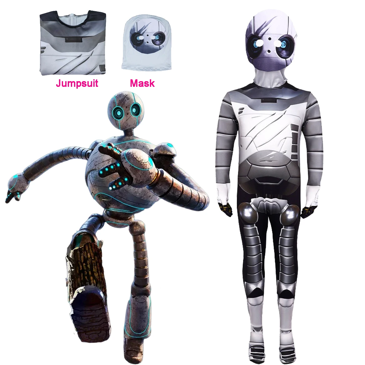 The Wild Robot Costume Kid Adult Rozzum 7134 Cosplay Bodysuit Women Men ...