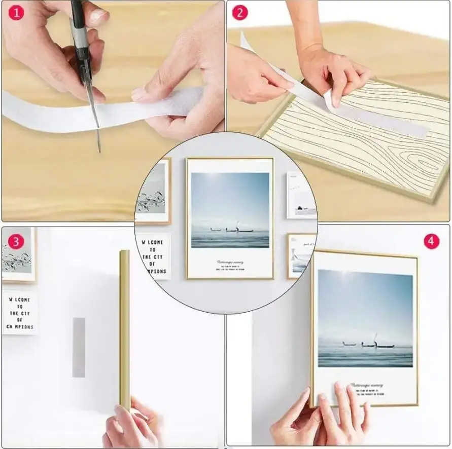 Versatile Magic Sticker Tape - Extra Strong Self-Adhesive Double-Sided Hook and Loop Fastener