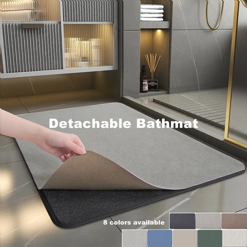 Absorbent Bathroom Bath Mat Anti-slip Shower Rug Quick Drying Bath Mats  Kitchen Entrance Doormats Home Floormat Bathtub Carpet - AliExpress