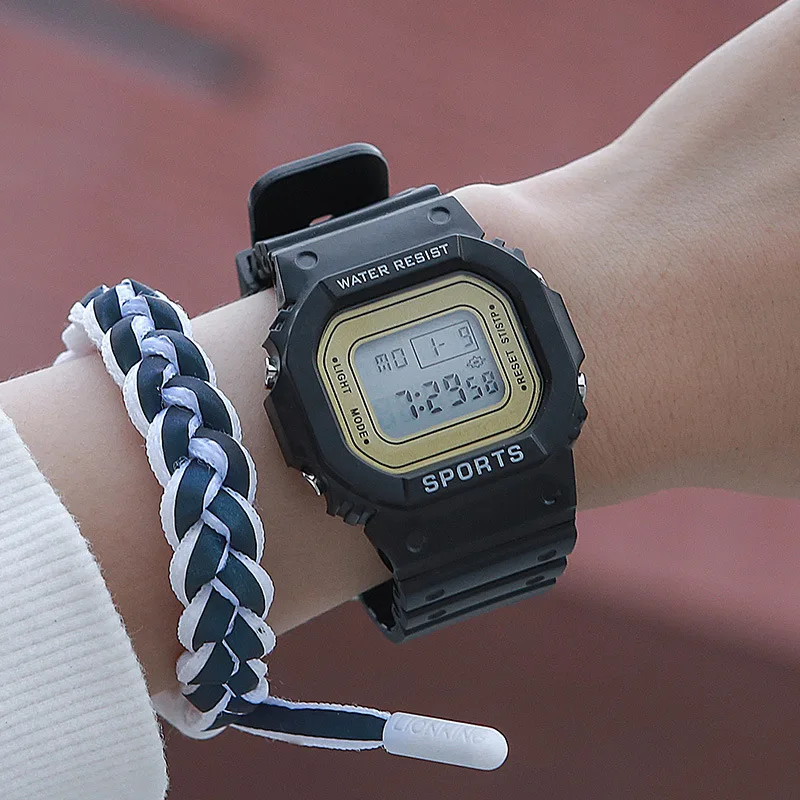 Sports Watch Boys Girls Student LED Electronic Watch Colorful Men Women Square Digital Watches Waterproof Rubber Clock digital watch