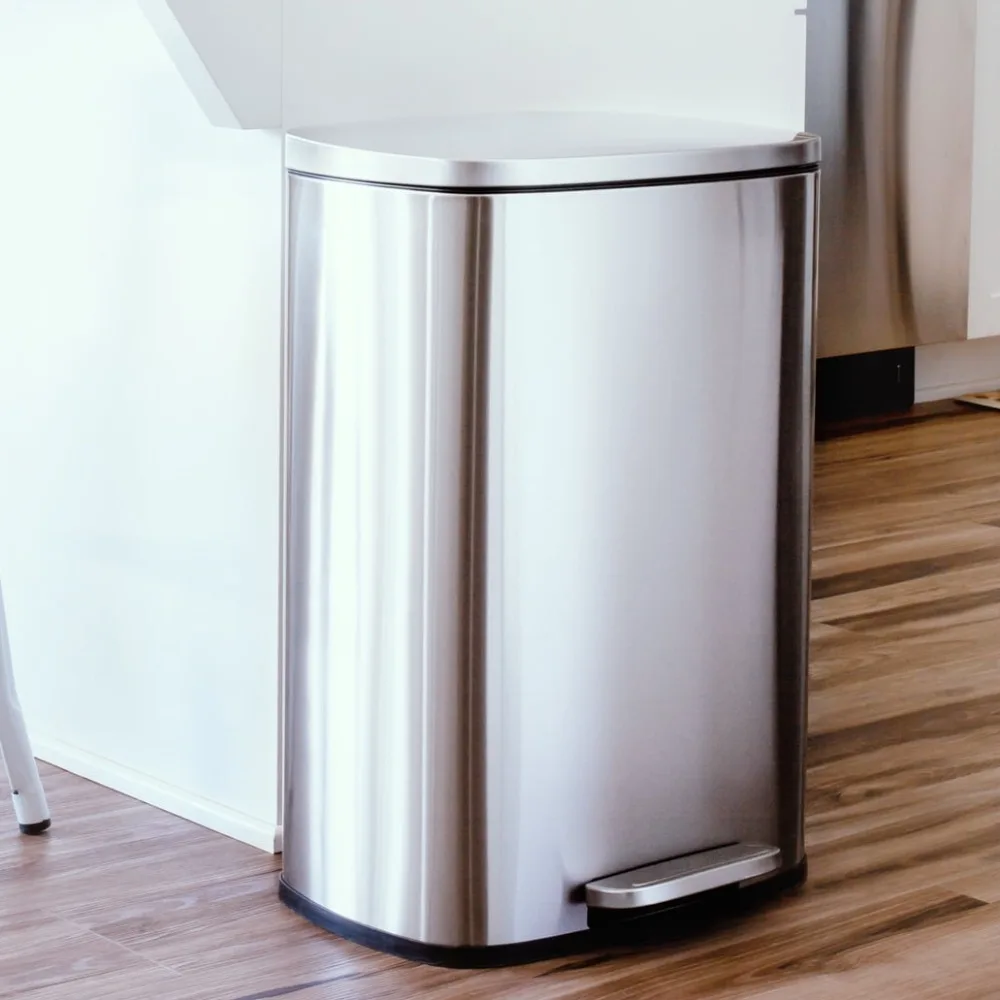 

Separate Trash Kitchen Rectangular Step On Kitchen Trash Can Home Supplies Household Cleaning Tools Accessories Merchandises