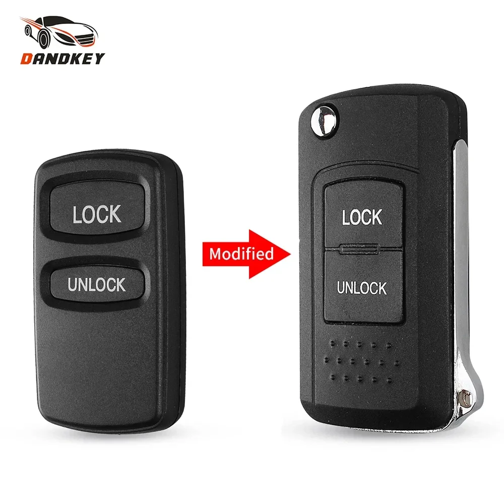 Dandkey Modified Flip Remote Key Shell 2B For Mitsubishi Montero Lancer Endeavor Eclipse Galant Pajero Sport Right/Left Blade