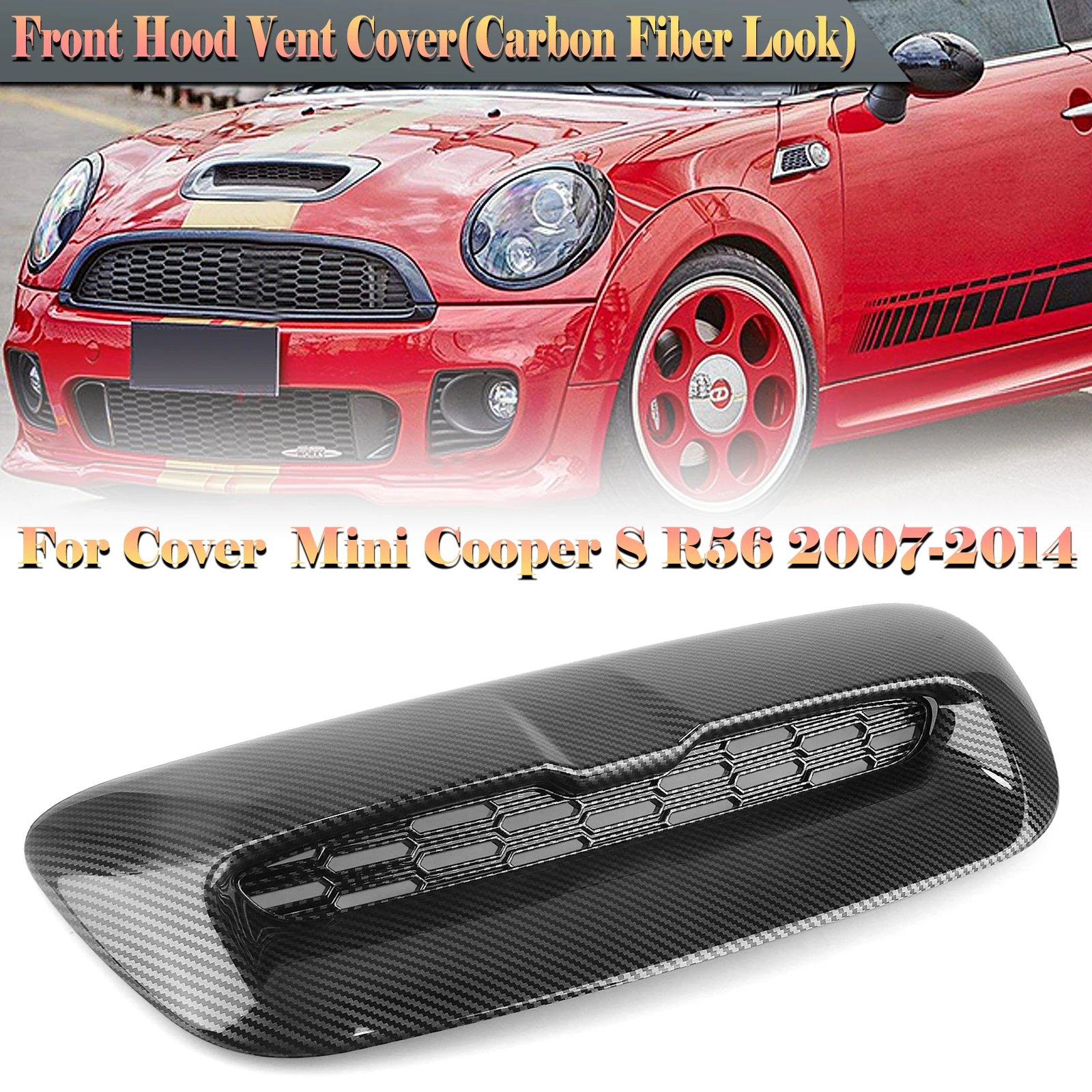 

Front Air Vent Outlet Cover Mesh For Mini Cooper S R56 R55 R57 R58 R59 2007-2014 Upper Engine Hood Bonnet Scoop Intake Grille