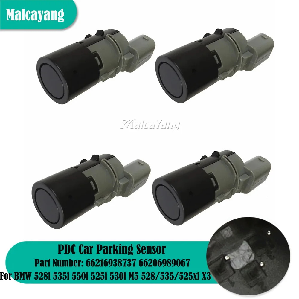 

NEW 4 PCS PDC Parking Reverse Sensor For BMW 528i 535i 550i 525i 530i M5 528xi 535xi 525xi X3 66216938737 66206989067