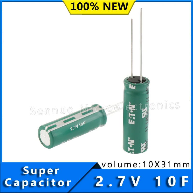 

2Pcs NEW 2.7V 10F 10x31mm HV supercapacitorsCylindrical cells HV1030-2R7106-R farah capacitance Low ESR high power density