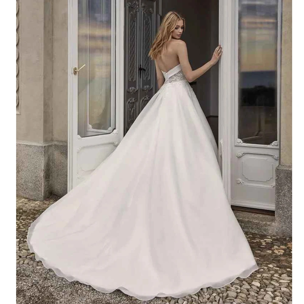 asymmetrical organza wedding dress Asymmetrical Ruffled Neck One Sleeve Slit Organza Designer Bridal Gown   Brydealo
