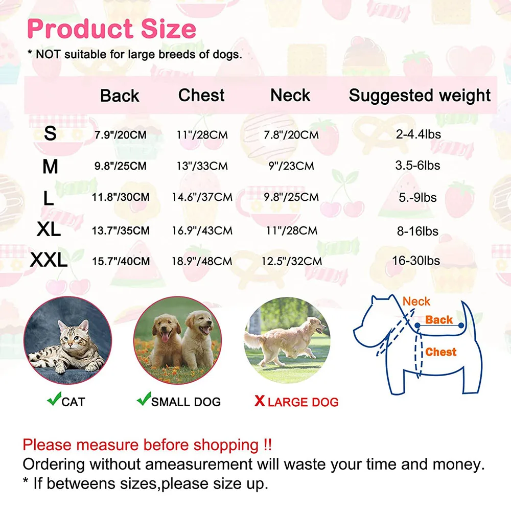 Ranphy Gestreepte Katoen Kleine Hond Pyjama Leuke Pet Shirt Doggie Casual Jumpsuit Kleine Honden Kat Vier Benen Kleding Zomer Puppy Gedrukt Kleding Voor Hond, Huisdier Kleding Roze Maat L