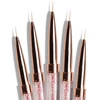 1PCS Nails Brushes Double Head Crystal Handle Design Liner Drawing Manicure Brush Acrylic Painting Pen Gel Nail Polish Equipment 5