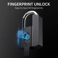 Водонепроницаемый замок RAYKUBE IP67 TT с электронным замком, цифровой сканер отпечатков пальцев со встроенной перезаряжаемой батареей и приложением для разблокировки клавиш — изображение 4