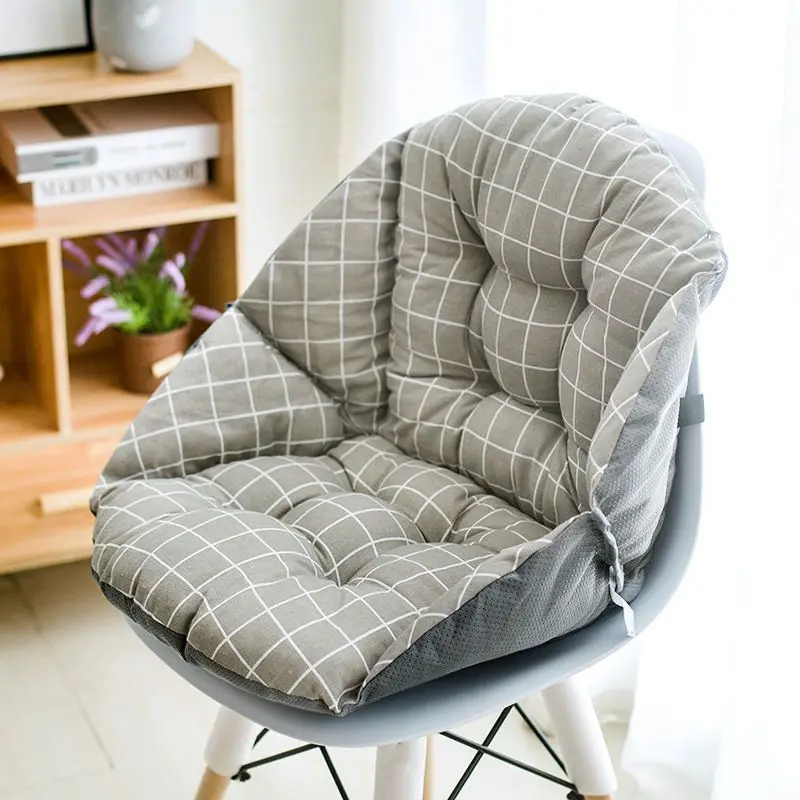 

Fully Wrapped Linen Cushion Thicken Office Chair Balcony Leisure Chair Mat Home Non-slip Seat Mat Soft Crystal Velvet Cushion