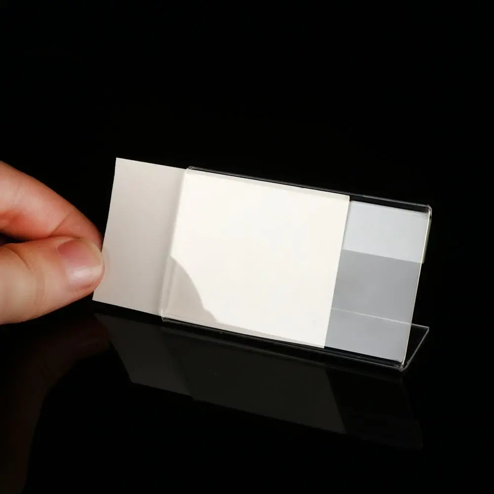10 Supports D'étiquettes En Acrylique Transparent 9x6 Cm - Pour Bureau, Magasin, Restaurant - Forme "To Do" Inclinée