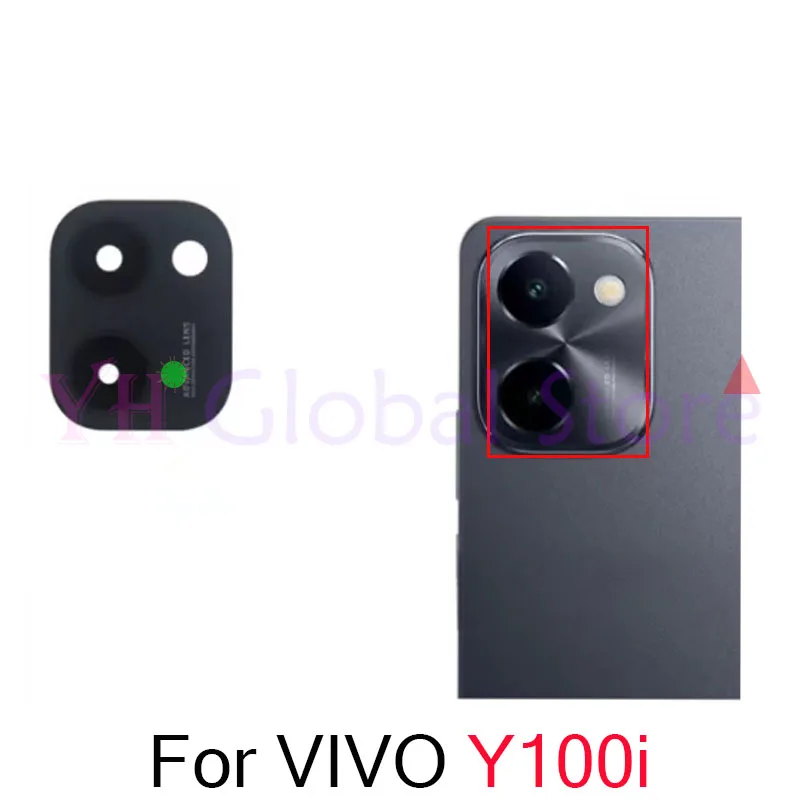 VIVO Y100i Y100t 후면 카메라 렌즈 유리 커버, 접착 스티커 포함