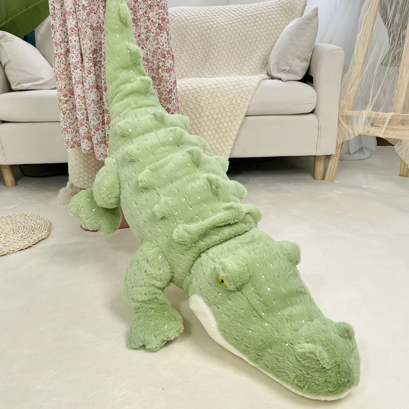 

Soft Crocodile Plush Toy Fluffy Full Stuffed Animal Pillow Doll Jungle Green Giant Alligator Sofa Cushion Kids Birthday Gift