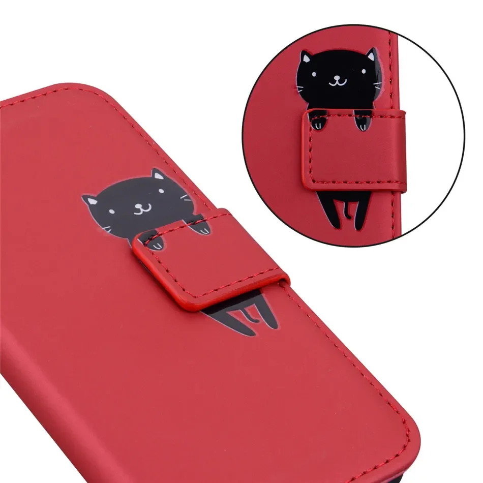 Wallet Case For Xiaomi Mi Poco X3 NFC Redmi A1 9A Note 12 11 10 9T 7 8 9 Pro 9S 10S 11S 8T Cute Animal Card Pocket Cover #SAA