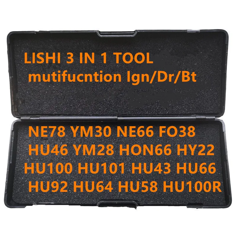 LISHI 3 IN 1 TOOL mutifucntion Ign/Dr/Bt NE78 YM30 NE66 FO38 HU46 YM28 ...