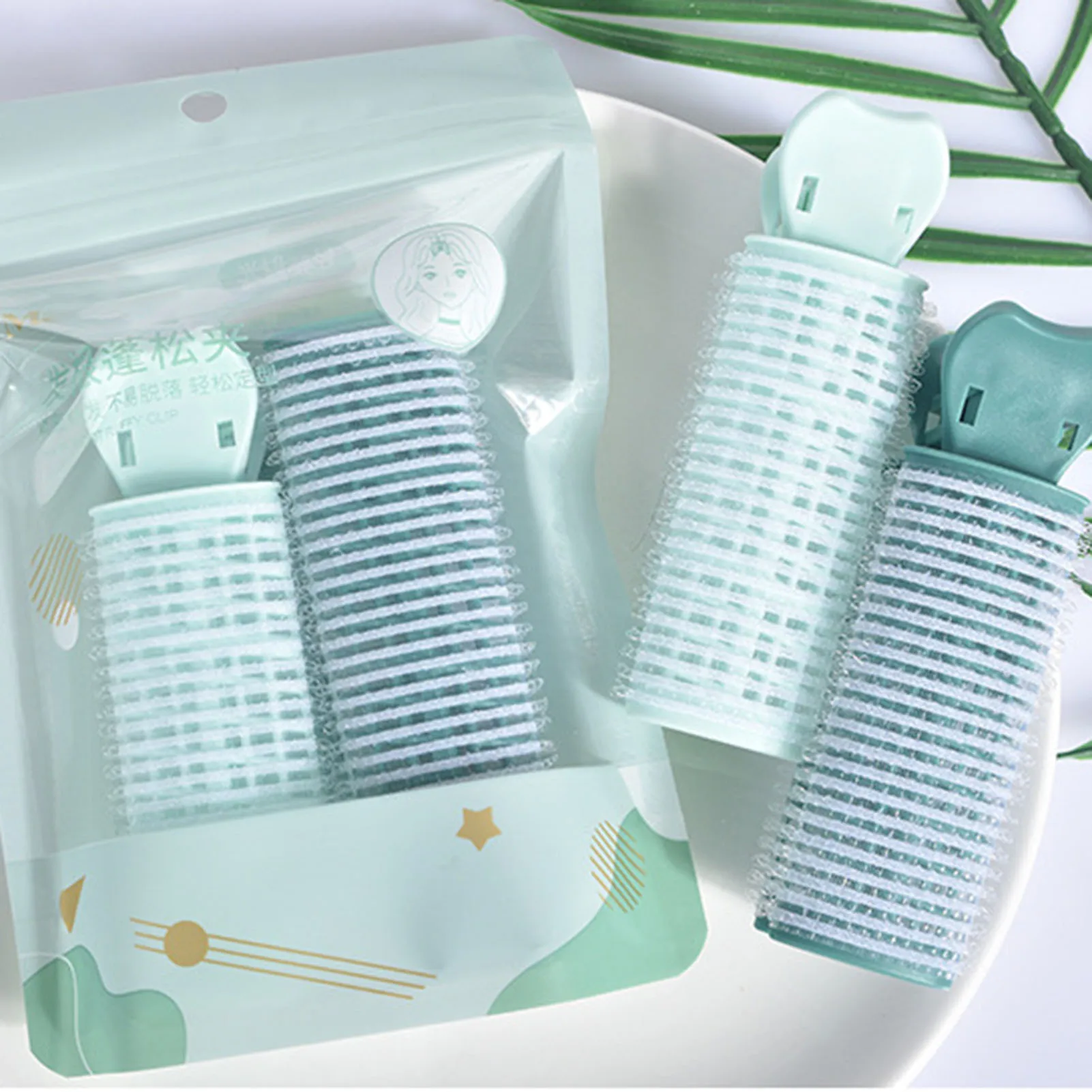 

2 шт., бигуди для волос на липучке, без тепла