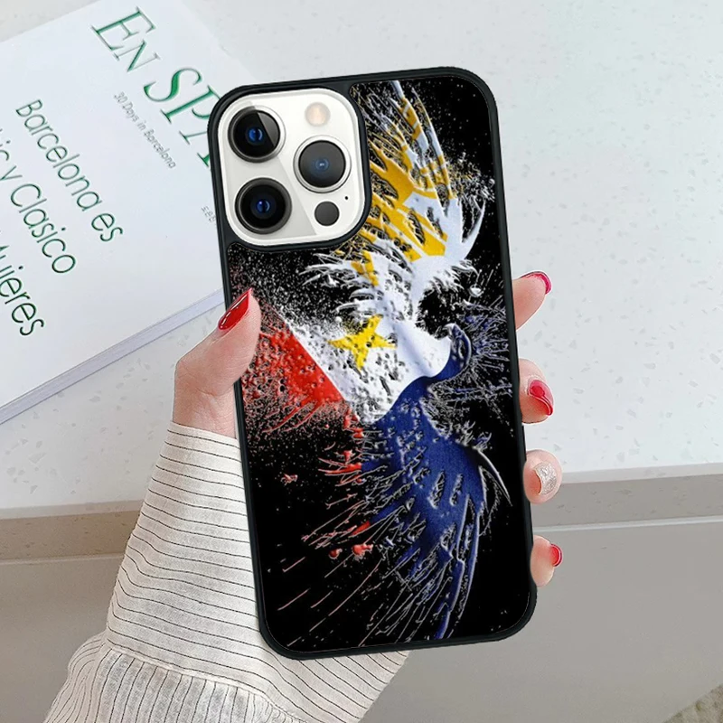 Philippines Flag Black Plastic Phone Case