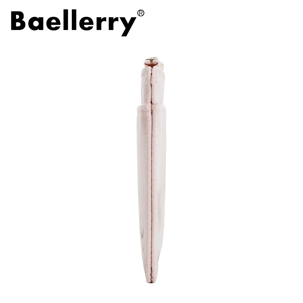 Baellerry Women's Card Holder with Keychain Ins Style Multi Card Wallet Slim Zip Around Coin Purse Fashion Mini Wallet for Keys