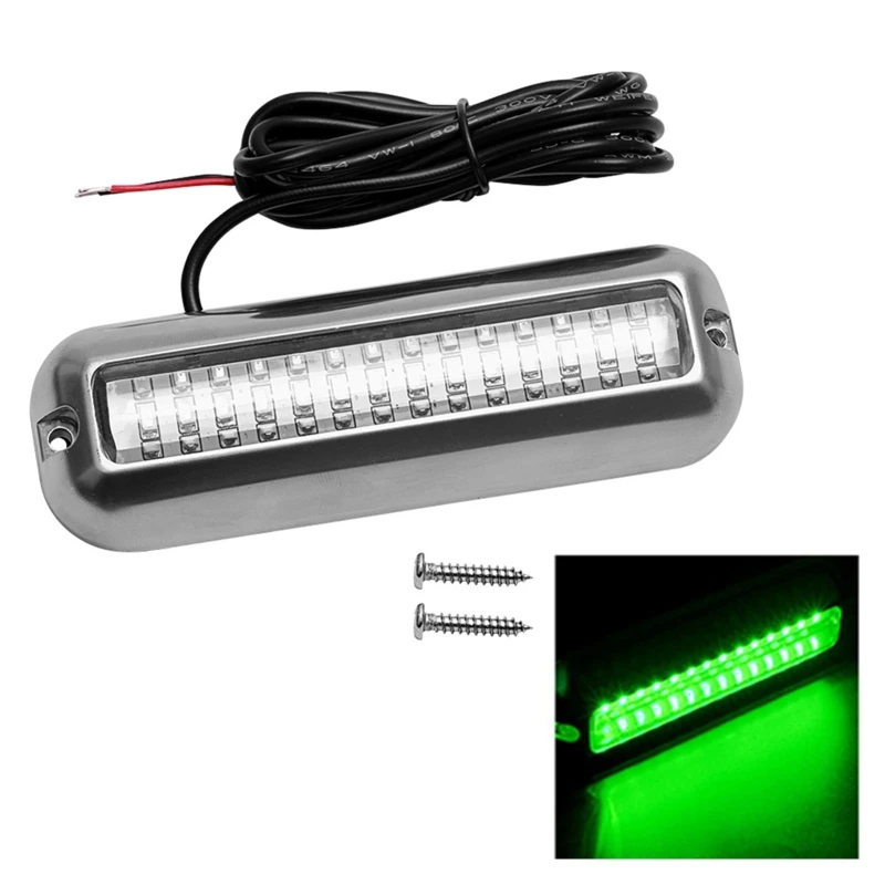 Luce LED Marina Subacquea 42 LED 1500LM – Faretto Per Barca In Acciaio Inox Con Impermeabilità IP68, Angolo 120° Per Pontone E Yacht
