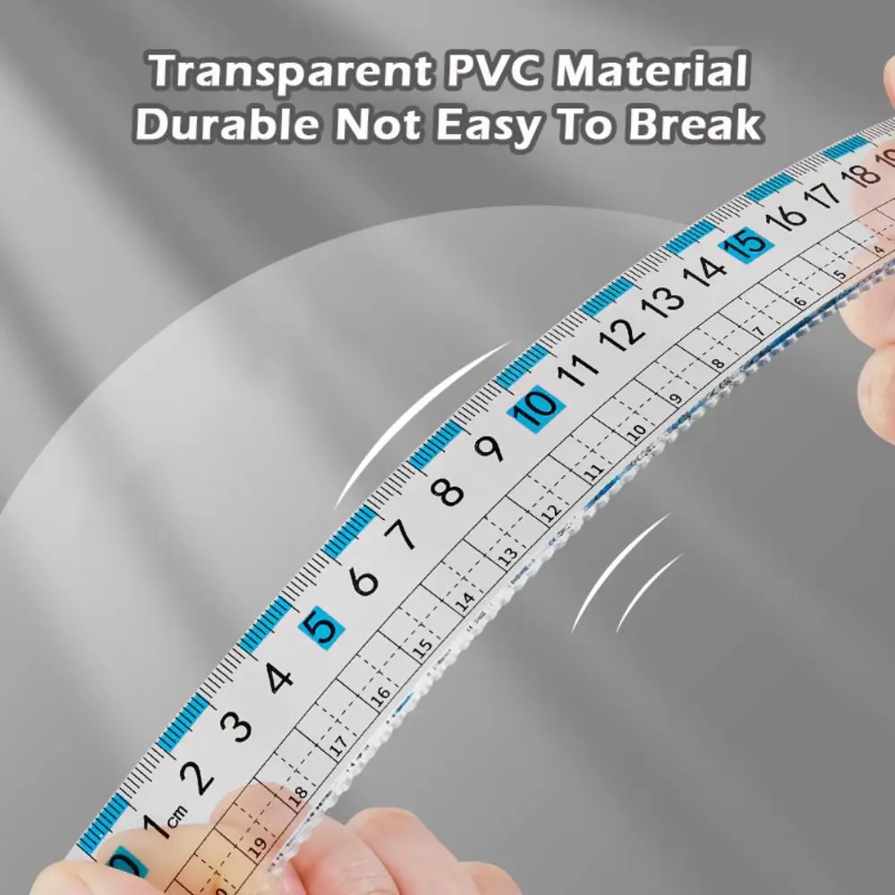 4pcs 눈 보호 자 세트 높은 투명도 그리기 도구 각도기 측정 문구류 직선 자 학교 사무실