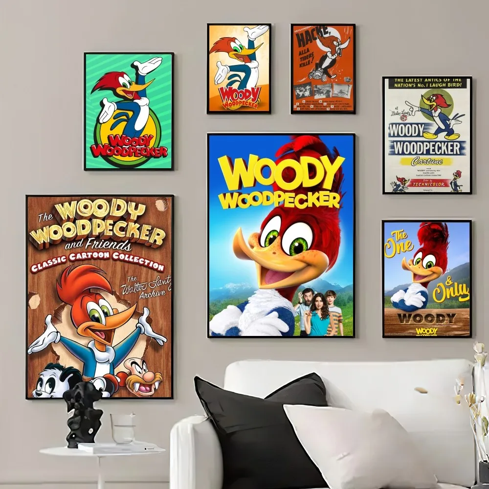Cartoon The Woody W-Woodpecker Poster Stampa Immagini A Parete Soggiorno Decorazione Della Casa