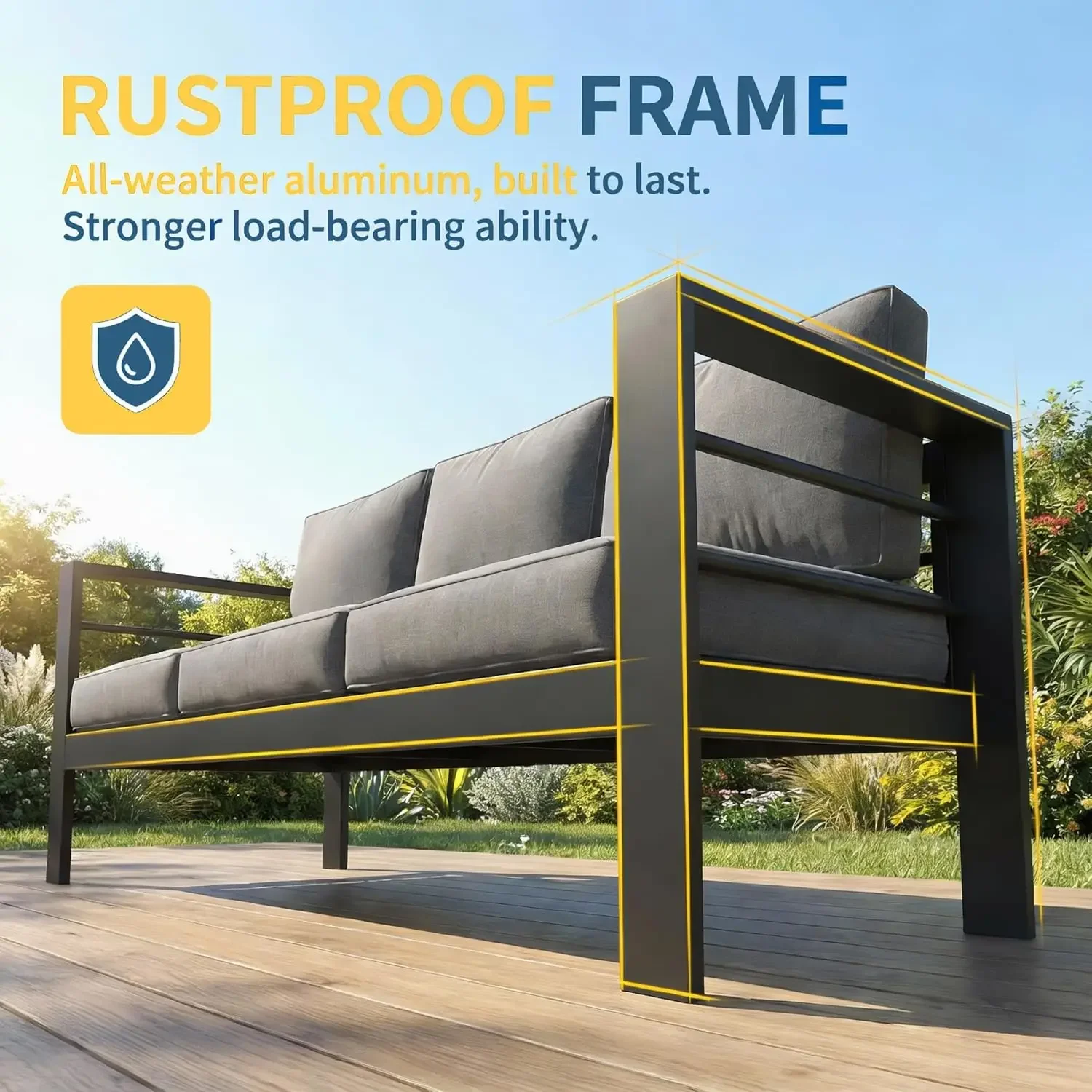 Oversized Aluminum All-Weather Patio Set 3