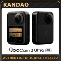 KanDao QooCam 3 Ultra 360 Action Camera,8K Waterproof Sports Camera with Dual 1/1.7" Sensors,96MP Photo,HDR,F1.6 Fast Aperture, 1