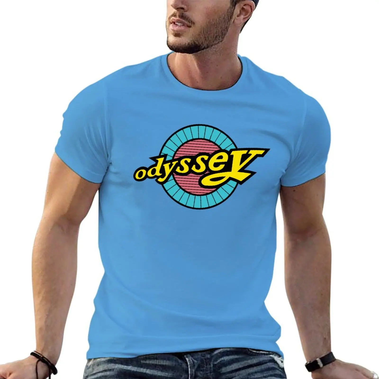 Odyssey BMX Blue & Yellow Animal Print T-Shirt - New Edition, Big and Tall Men's Collection