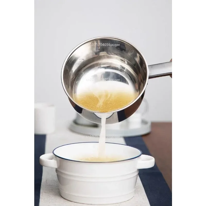 1PC Stainless Steel Pan Pot Thickening Non-stick Suop Pan with Handle Milk Pot Hot Household Cooking Tools Kitchen Utensils