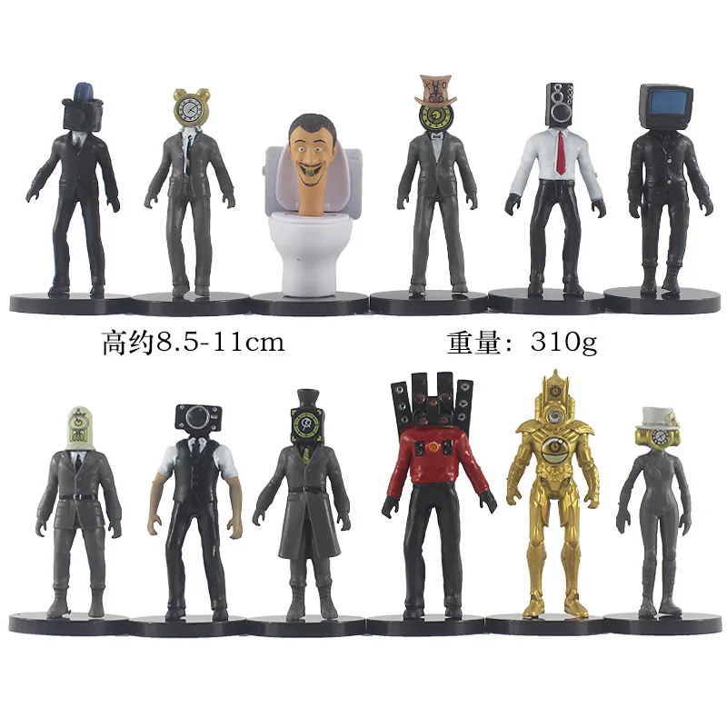 新しい Skibidi トイレフィギュアセットトイレ男 VS モニター