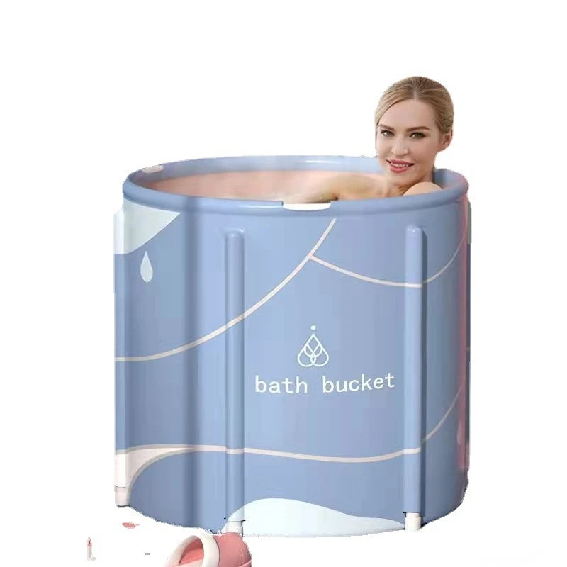 New portable bathtub for adults heat-insulated tub with lid home children baby swimming bath bucket creative bathroom supplies