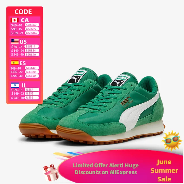 PUMA Easy Rider Chaussures décontractées unisexes tendance à semelles épaisses et rembourrées Vert 399028-03 1