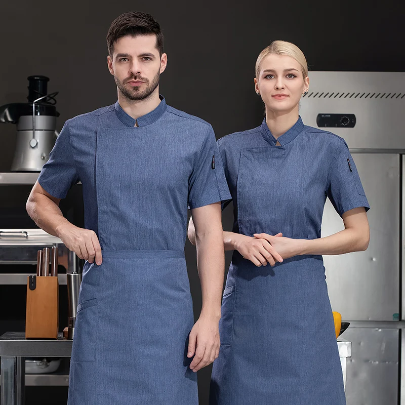 Chef Uniform For Men Food Service Kitchen Jacket Woman Work Wear Hotel Costume Restaurant Baker Chef Shirts High Quality White
